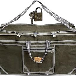 Canvas Bag with Lock&Key Super Strong Heavy Duty Multipurpose Goods Carrying Bag Luggage Bag_(26x12x16 inch)_(1 Pc)-image-7
