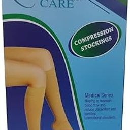 Nisco care medical compression stocking knee high class 2 pair-image-49