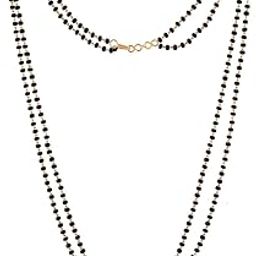 black beads Mangalsutra karimani 24" Medium length with vati No.1194-image-55