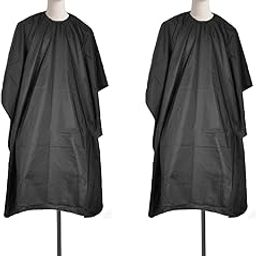 Foreign Holics Waterproof Hairdressing Gown Salon Cape Haircutting Apron Hair Cutting Dyeing Styling Cloth for Barber Use (2 Pcs, Black)-image-19