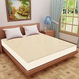 ADBENI HOME Jacquard Cotton Mattress Protector,Waterproof, Elastic Fitted Cotton Feel Ultra Soft Breathable Mattress Cover, 200GSM, 78x72 Inch 6.5x6 Feet, Super King, Gold-image-39