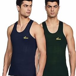 Men's Cotton Sleeveless RN Vest | Colour - Multi | Size - P - Pack of 2-image-36