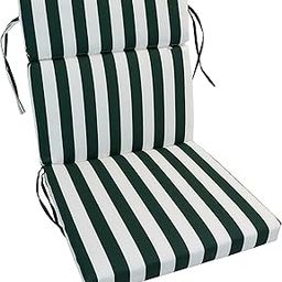 Blazing Needles Multi-Section Outdoor Chair Cushion, 20 x 42, Hunter Stripe-image-4