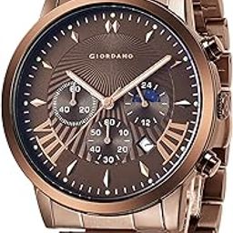 Analog Stylish Watch for Men & Boys Water Resistant Fashion Watch Round Shape with Multi-Functional Wrist Watch to Compliment Your Look/Ideal Gift for Male - GZ-50056 (Brown)-image-30