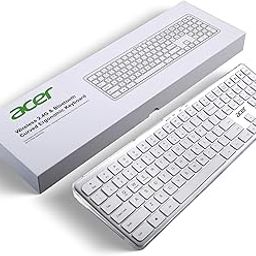Acer Clearview Curved Transparent Wireless Rechargeable Keyboard I Dual Connection Bluetooth + 2.4 G I Multi-Device Connection with 3 Bluetooth Connect I Supports iOS, Android, Windows, MAC System-15