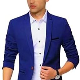 Single Breasted Casual, Formal, Party, Festive & Wedding Blazer, Blue Colour-picture-24