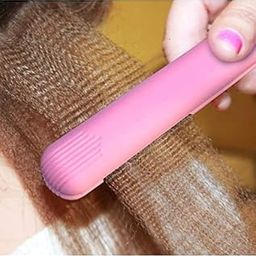 JGJ Portable Mini Electronic Hair Crimper Curling Iron Ceramic Design Styling Tool, Multicolour-53
