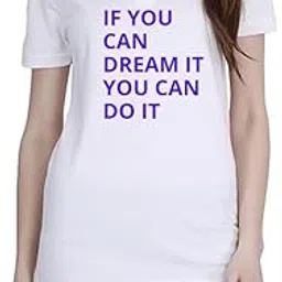 Dream It (BLU) White Women Polo T-Shirt-image-99