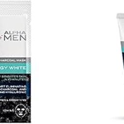 O3+ ALPHA MEN Energy White Charcoal Face Sheet Mask 30g with Charcoal & Hydrating Hyaluronic to Purify & Brighten Skin & O3+ ALPHA MEN Acno D-TAN Face Wash with Hyaluronic & Mint, 50ml Combo-image-67