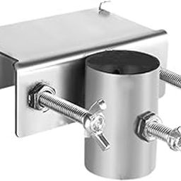 UJEAVETTE Patio Umbrella Holder Easy Install Umbrella Clamp for Fence Backyard Fishing-image-50