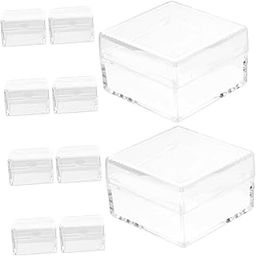 MOBUTOFU 10pcs Transparent Specimen Box Display Case for Organizing Craft Beads Jewelry Minerals Drop-resistant Storage for Collectibles Items-image-28