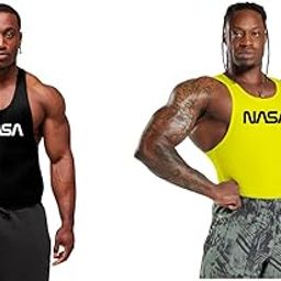 Gym Vest Workout Tank Top Set, 2 Pack, Men's Fitness Muscle Shirts Multicolour S M L XL XXL XXXL blackYELLOWYELLOW31julyt001-image-61