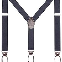 UBERSWEET® Mens Button End Dress Suspenders - Adjustable Elastic Y shape Suspender-image-79