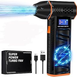Electric Dust Blower Compressed Air Spray, 130,000 RPM Compressed Air Duster Turbo Blower with LED Light, 4-Speed Air Duster Air Pressure Spray with Battery, Jet Fan for PC Cleaning Kit, Keyboard, Car-image-25