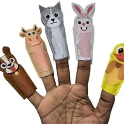 Finger Puppet for Kids | Soft Hands Animal Finger Puppets Game for Autistic Children, Great Family Parents Talking Story Set | Pack of 5-picture-23