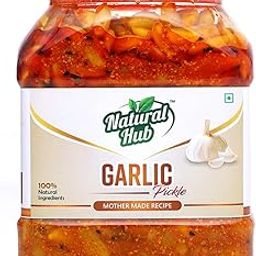 Natural Hub Homemade Garlic Pickle, Lahasun Ka Achaar, Marwadi Tadka (1kg)-image-39