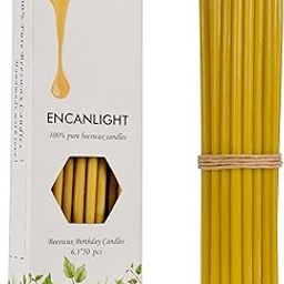 Pure Beeswax Candles, 6.1 Inch Nature Meditation Bee Waxs Candles 50pcs - 30min Burn Time - Dripless and Smokeless for Birthday Prayer Dinner Church Christmas Hanukkah-image-21