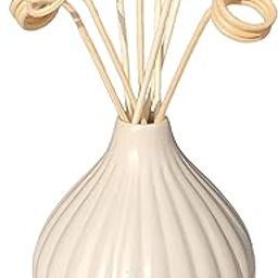 Pure Source India Ceramic Reed Diffuser Pot/Flower Pot/Christmas Decoration and New Year Gifts (Standard, White)-image-48