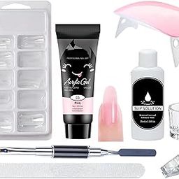 Bozlin Poly Nail Gel Extension Kit for Builder Gel UV Nail Art Kit, Nail Extension Set (8in1)-29