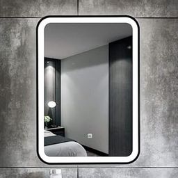 TINITALO Bathroom LED Mirror with Touch Sensor, 3 Light Effects, Glass, Wall Mount Rectangular, LED-407 (12 X 18 Inch)-image-92