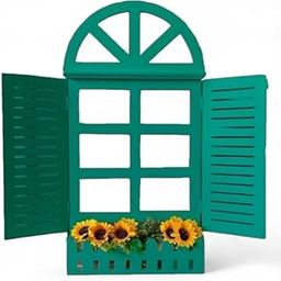 Aashna wooden wall decor window,wall decoration venice window,wall decor panel,Style Pretty Vintage Window Frame Wooden Jharokha Wall Decor for your badroom,drawing room,office.(Size.15x4x24)-image-98