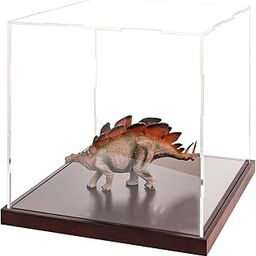 RAPAL Display Box Collectibles Self Assemble Clear Acrylic Display Case Organizing Toys Case Storage Box with Solid Built-in Wooden Base (12x12x12 Inch)-picture-3