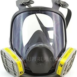 3M 6800-1-6003-2 Full Face Respirator + 2 Cartridge Combo of 1-picture-17