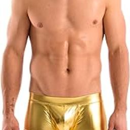 Mens New Solid Hot Body Boxer Swimsuit-image-12
