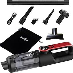 SAPORO Neo Portable Car & Home 2 in 1 Vacuum Cleaner & Air Duster - Cordless & Rechargeable with Multi-Functional Accessories - 15000Pa 2X Powerful Suction Motor - 2 Speed Settings - LED Torch-image-74