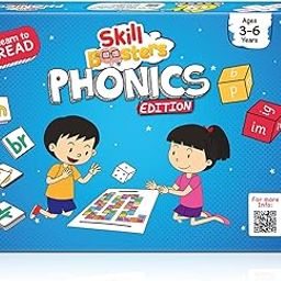 ClassMonitor Phonics Learning Kit with Free Mobile App | 26 Alphabet Flashcards with 100+ Sight Words Flashcards | 24+ Long & Shot Vowel Worksheets | for Kids, Children's Boys Girls Age 3 Years-1