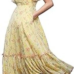 Women's V Neck Maxi Dress-image-2