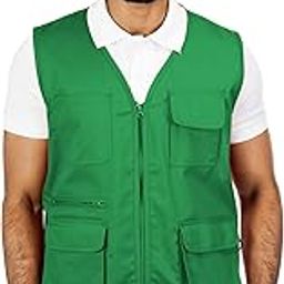 Corbett Solid Green Multi-Utility Workwear Multi Pocket Outdoor Hiking Utility Adventure Vest-image-58