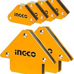 INGCO 6 Pcs Magnetic Welding Holder Set, Welding Magnet Set for Metal Working 10, 25 Lbs Strength Magnetic Welding Holder, 45,90,135 Degree Angle Fits for welding, Soldering, Assembling-picture-22