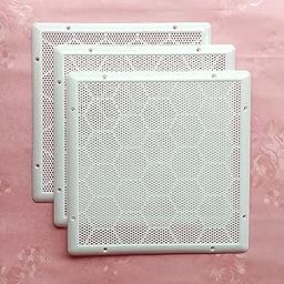 Orgo Dream Exhaust Fan/Chimney Vent Pipe/Wall Air Vent Cover And Mosquito Net Dust controller White Square Shape Up To 12 Inch Holes, White Colour (12 Inch Square Shape, 3 Piece)-3