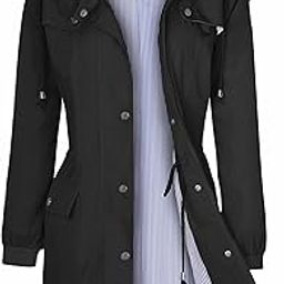 Women's Raincoats Windbreaker Rain Jacket Waterproof Lightweight Outdoor Hooded Trench Coats S-XXL-picture-15