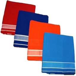 Men Handloom cool cotton plain colour Lungi/Dhoti/Mundu/Veshti/Kaili and rich colour lungi for men. (Combo Pack of 4) Orange || Ink Blue || Red || Blue Color Dhoties for Men Cotton-picture-23