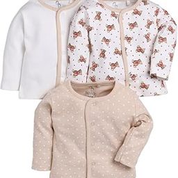 baby go Full Sleeve Regular Round Neck Front Open Pack of 3 tees for Baby Boys (9-12 Months, Beige & White)-picture-8