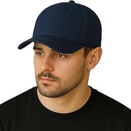 Men’s Baseball Cap | Sweatband | Breathable Holes | Free Size Adjustable Cotton Cap-image-80