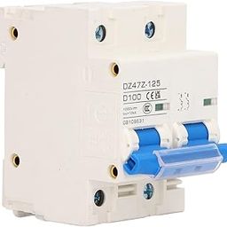 DC Circuit Breaker DZ47Z 125 100A DC 1000V 2P Miniature DIN Rail Circuit Breaker for Solar Photovoltaic (Blue)-image-20