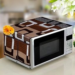 KANUSHI Industries® Microwave/Oven Top Cover with 4 Utility Pockets (VAR2-MICRO-BROWN-BOX)-image-23