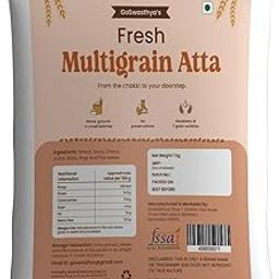 GOSWASTHYA Multigrain Flour |7 Whole Grains|Ragi Jowar, Bajra Channa Sattu Soya And Magic Of Flax Seeds | Soft Roti | High Fiber| Support Weight Management, 1 Kg-image-53