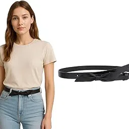 flyer Women Leather Belt Original | Black Belt for Saree, Formal Trousers, Western & Ethnic Dresses – BL2739-picture-35