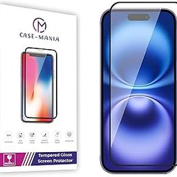 Case-Mania® Military-Grade Gorilla Tempered Glass Screen Protector Compatible for iPhone 15 / iPhone 16 With Edge To Edge Coverage And Easy Installation kit (6.1 Inches)-image-1