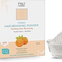 HTI Experts || Full Body Hair Removal Powder For Leg,10 Minute Painless Herbal Hair Removing Powder Orange Flavor (100G)-image-58