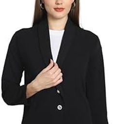 V-Neck Women's Blazer in Soft-image-44