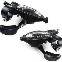 CYBIC 3x7-Speed Bicycle Gear Shifter Set, Black, Twist Grip Design-13