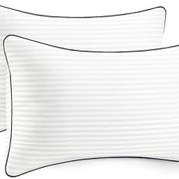 GREYANA Ultimate Cozy Sleeping Pillow, (High Density) Microfiber Bed Pillow, Breathable & Hypo-Allergenic Cushion for Bed Pillow for Long Lasting Fluffiness, Super Soft (Pack of 2) (17x27)-image-8