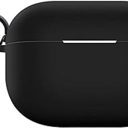 Prolet Silicone Protective Case for Realme Buds T300 | Soft, Shockproof & Dustproof 360° Full Cover with Hook | Lightweight & Durable Earbuds Case (Black)-27