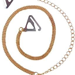 3 Row Belt Sharp Light Weight Shoulder Bra Strap Brassiere (Gold)-image-18