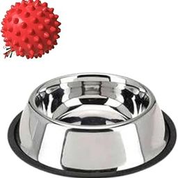 400ml Stainless Steel Dog Bowls + Spiky Pet Ball Toy Combo for Dog, Dog Food and Water Bowl, Squeaky Pet Toys, Suitable for All Pet (Pack of 1)-image-30